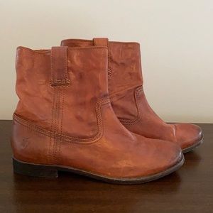 Frye Cognac Booties.